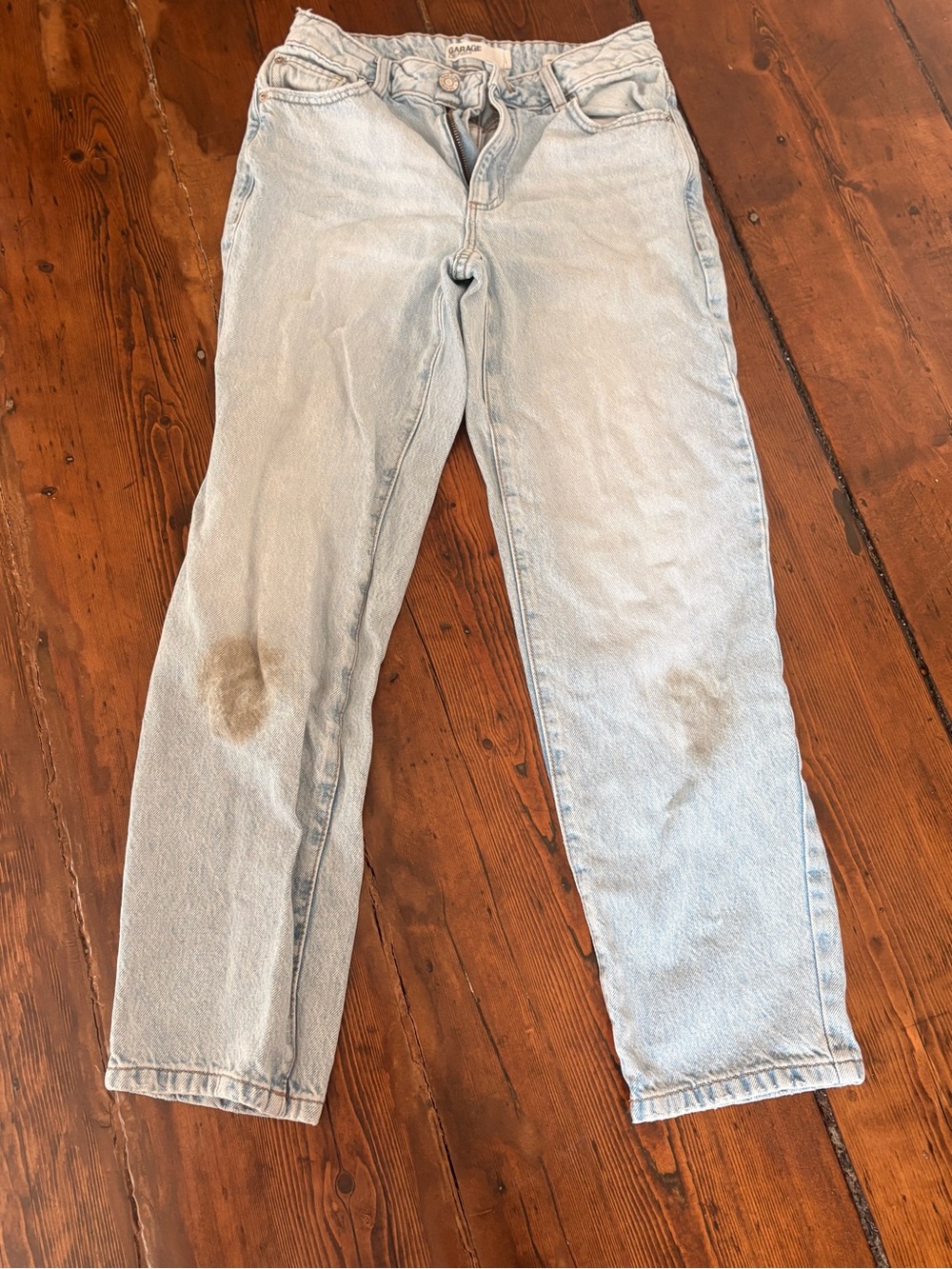 Light Wash Garage Jeans Women Vintage Straight